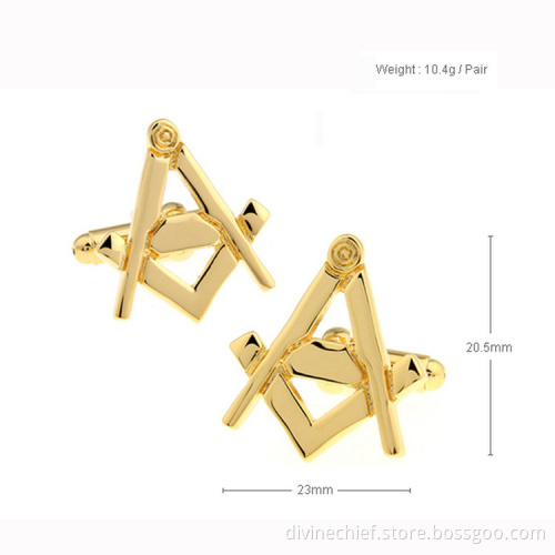 High End Golden Plated Copper/Stainless Steel/Titanium Cufflinks For Man's Shirt